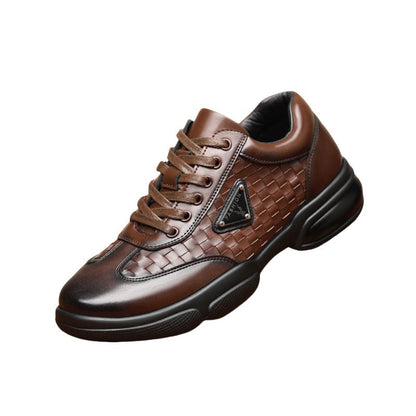 Herren Sneaker Sportlich Geflochten Schwarz