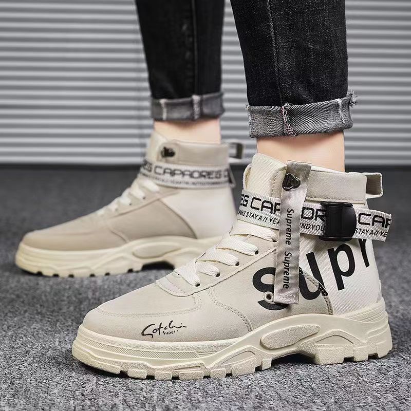 Damen Sneaker High-Top Knöchelriemen Verstellbar Trendy Damenmode