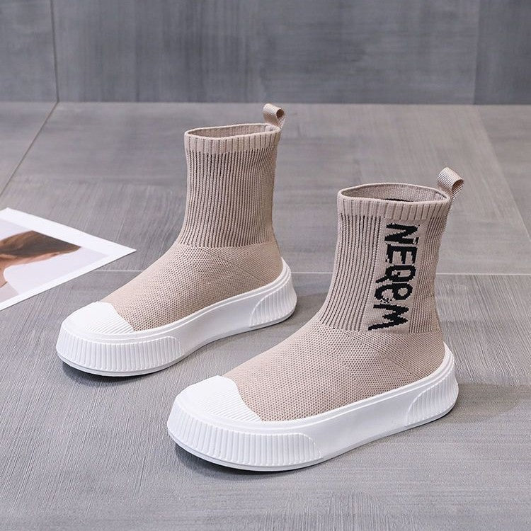 Damen Sneaker Socken Schuhe Elastisch Modern Heidi Style - BerlinGlamour