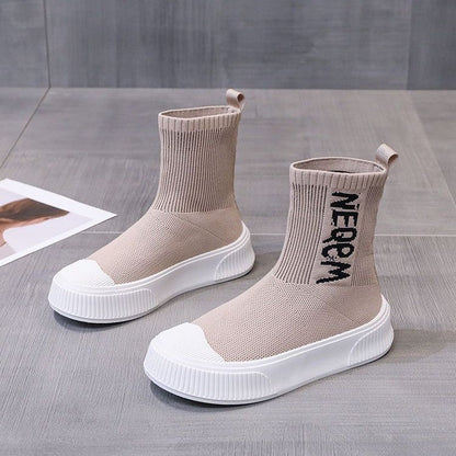 Damen Sneaker Socken Schuhe Elastisch Modern Heidi Style - BerlinGlamour