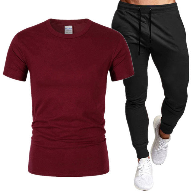 Herren Sportset Trainingsanzug T-Shirt Jogginghose Sportlich