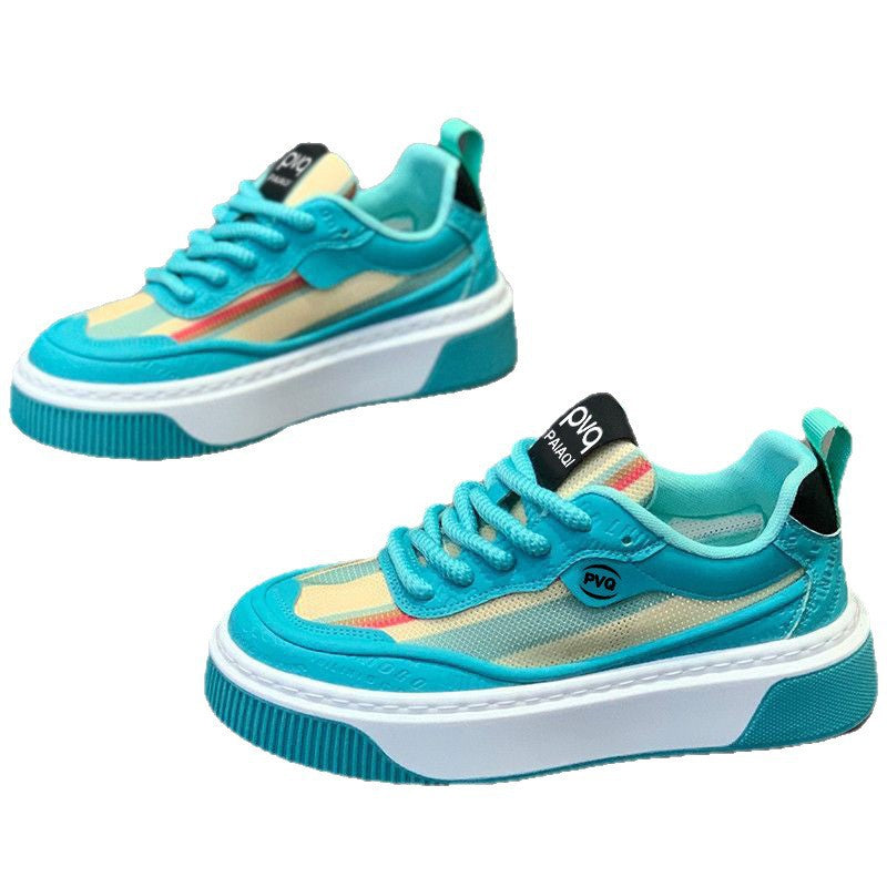 Damen Plateau Sneaker Atmungsaktiv Rutschfest Trendy
