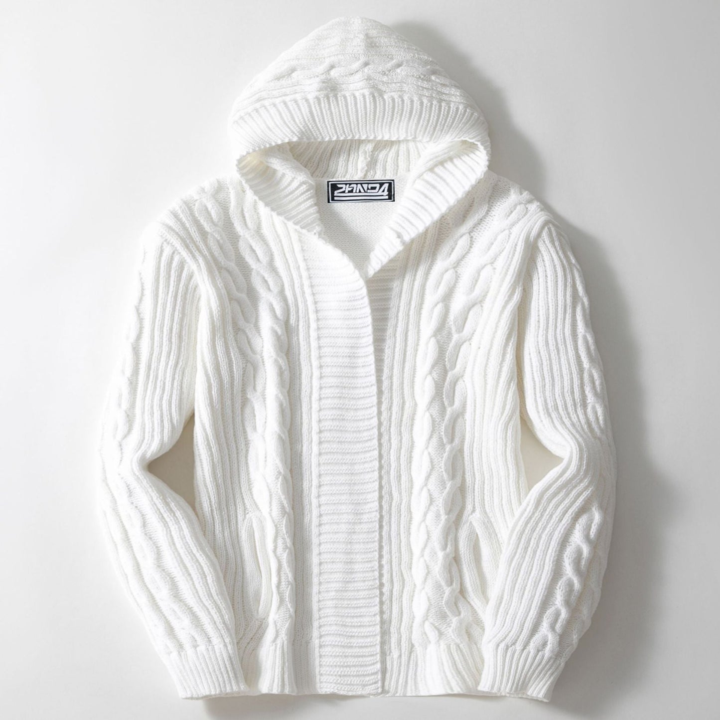 Herren Strickjacke Grobstrick Kabelmuster Oversized - BerlinGlamour