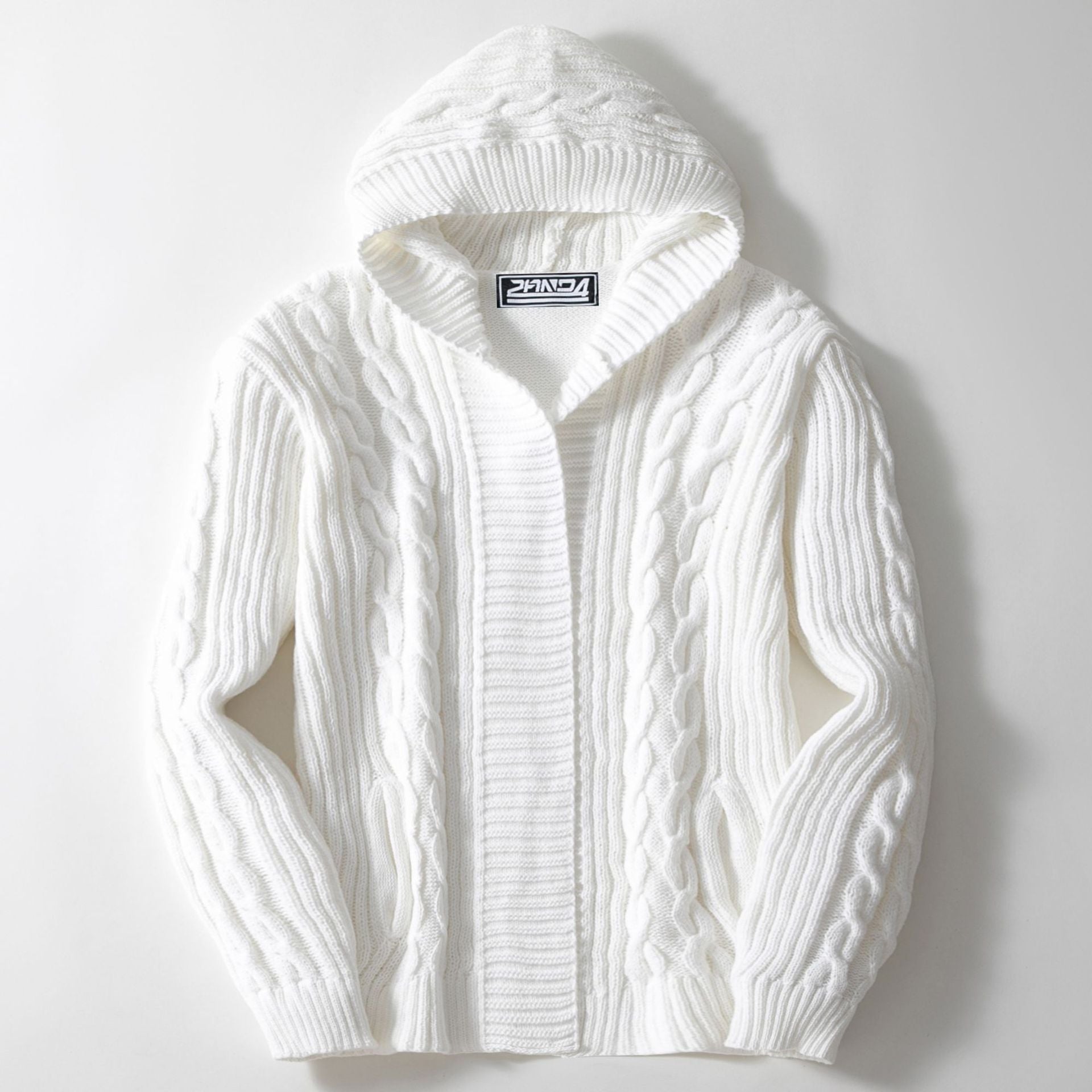 Herren Strickjacke Grobstrick Kabelmuster Oversized - BerlinGlamour
