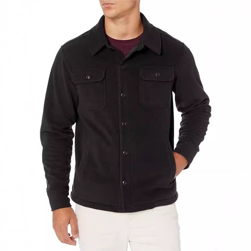 Herren Fleecejacke Warm mit Taschen Modern Sportlich