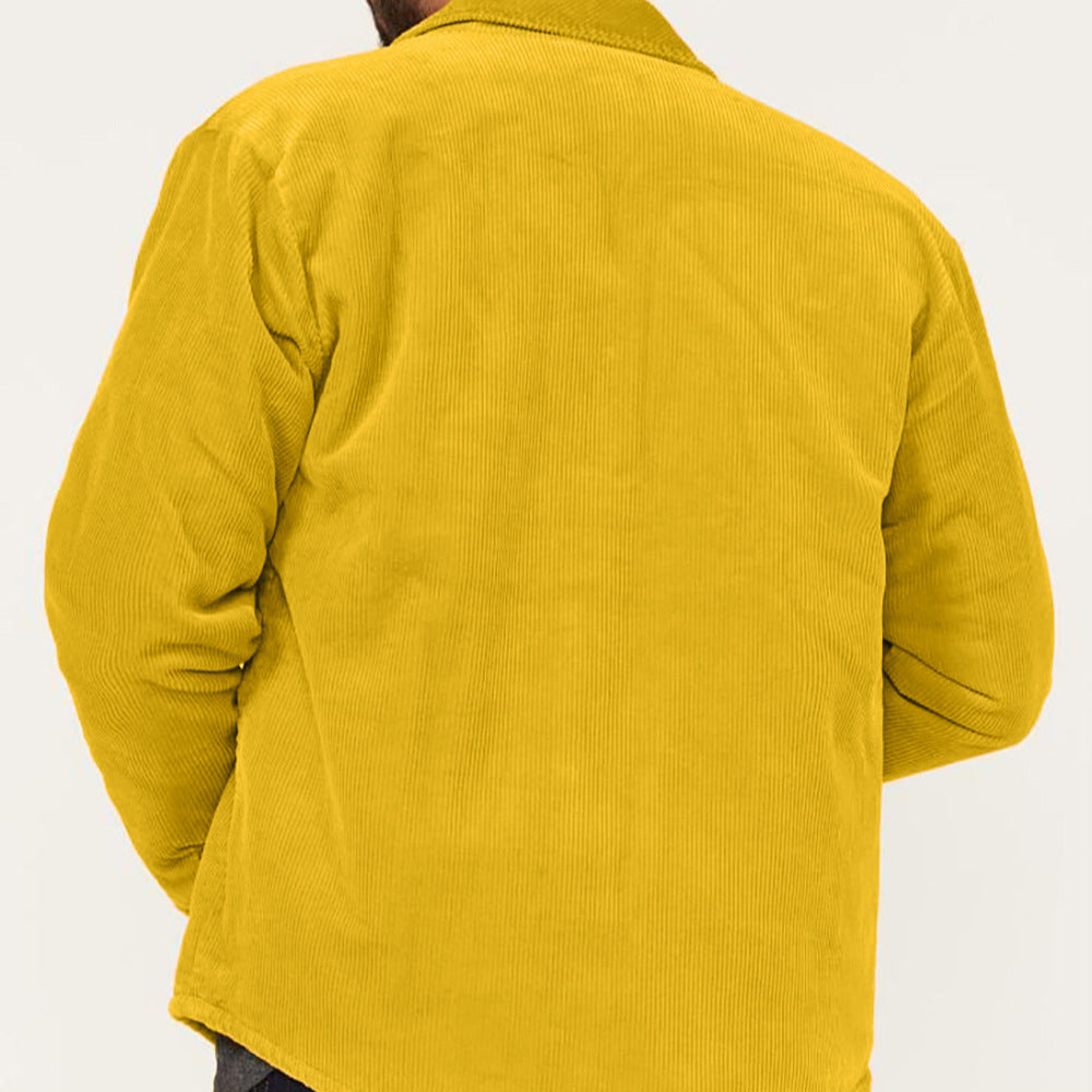 Herren Cordjacke robust mit Taschen und Reißverschluss