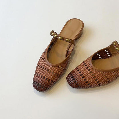 Damen Pantoletten Atmungsaktiv Elegante Riemchen-Design