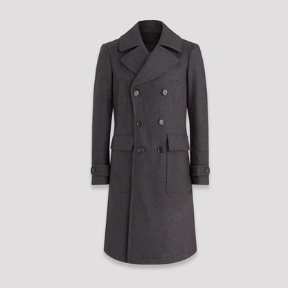 Herren Übermantel modern Doppelpunkt-Knöpfe Elegante Optik