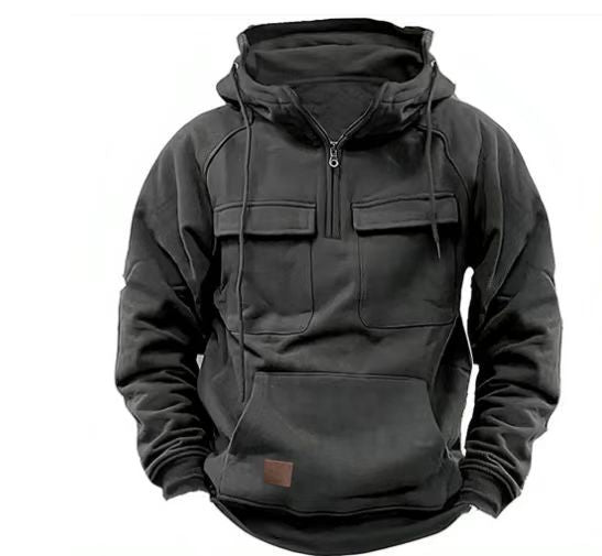 Herren Kapuzenpullover Warm Praktisch Reißverschluss