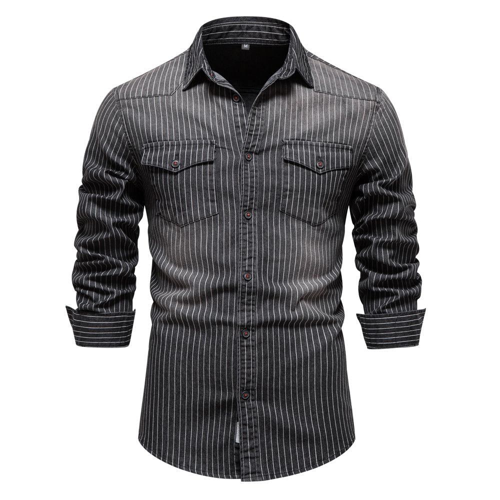 Herren Karohemd Slim Fit Modern mit Brusttasche