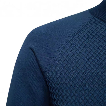 Herren Strickpullover Modern Rundhals Großes Muster