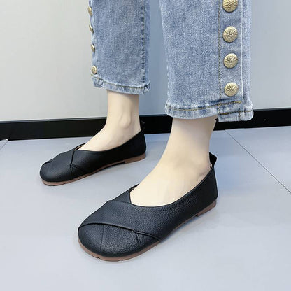 Damen Ballerinas Bequem Kreuz Design Schuhe Damen