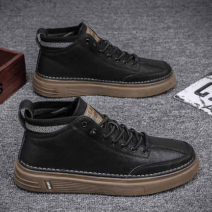 Herren Schnürboots Elegant Sportlich Lederschuhe - BerlinGlamour
