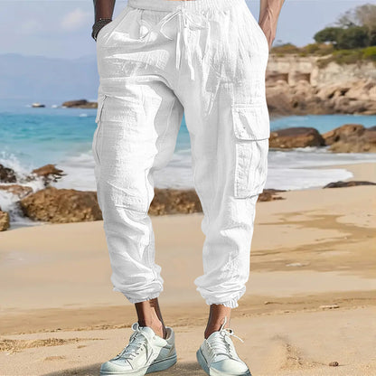 Herren Cargo-Hose Leicht Bequem atmungsaktiv mit Taschen - BerlinGlamour