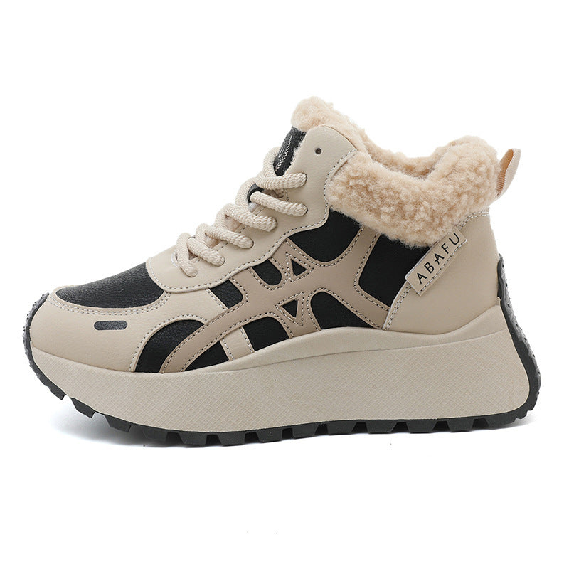 Damen Sneaker Warmfleece Innensohle Dämpfung Sportschuh