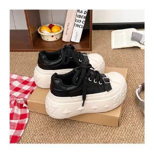 Damen Plateau Sneaker Bequem Trendy Höhe Schuhe
