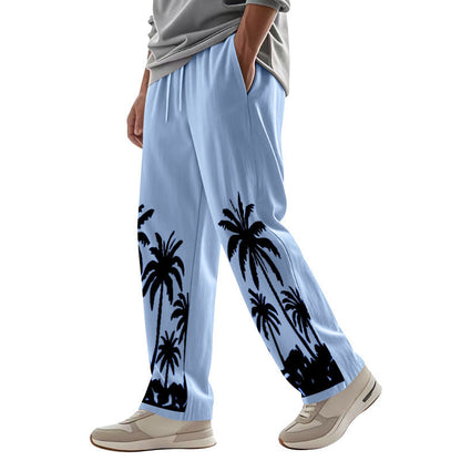 Herren Strandhose Palmendruck Lässig Sommerhose