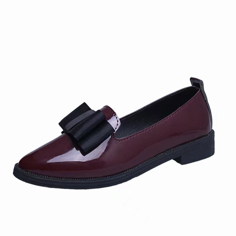 Elegante Damen Ballerinas aus Leder mit Schleife