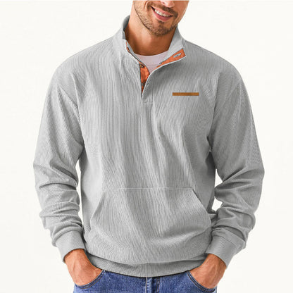 Herren Pullover Halbzipper Bequem Modern
