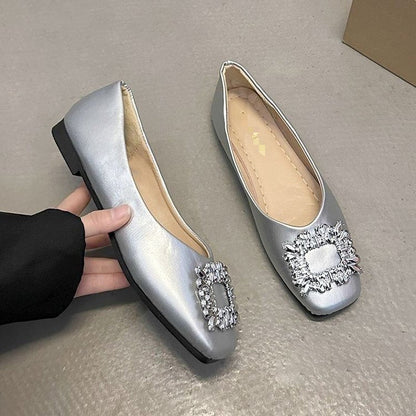 Damen Ballerinas Elegant mit Schmucksteinen Damen Schuhe