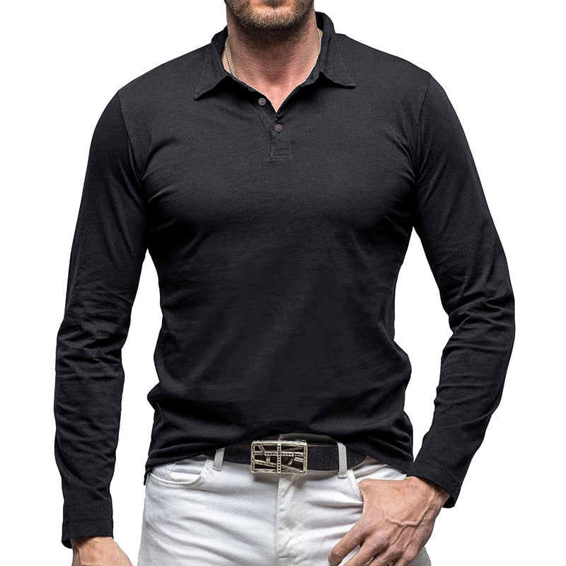 Herren Poloshirt Langarm Hochwertig Baumwolle BerlinStyle
