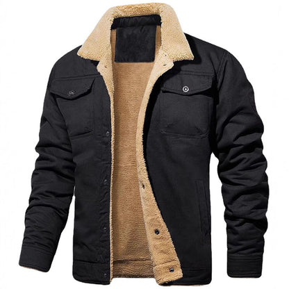Herren Steppjacke gefüttert Warm mit Kapuze Outdoor