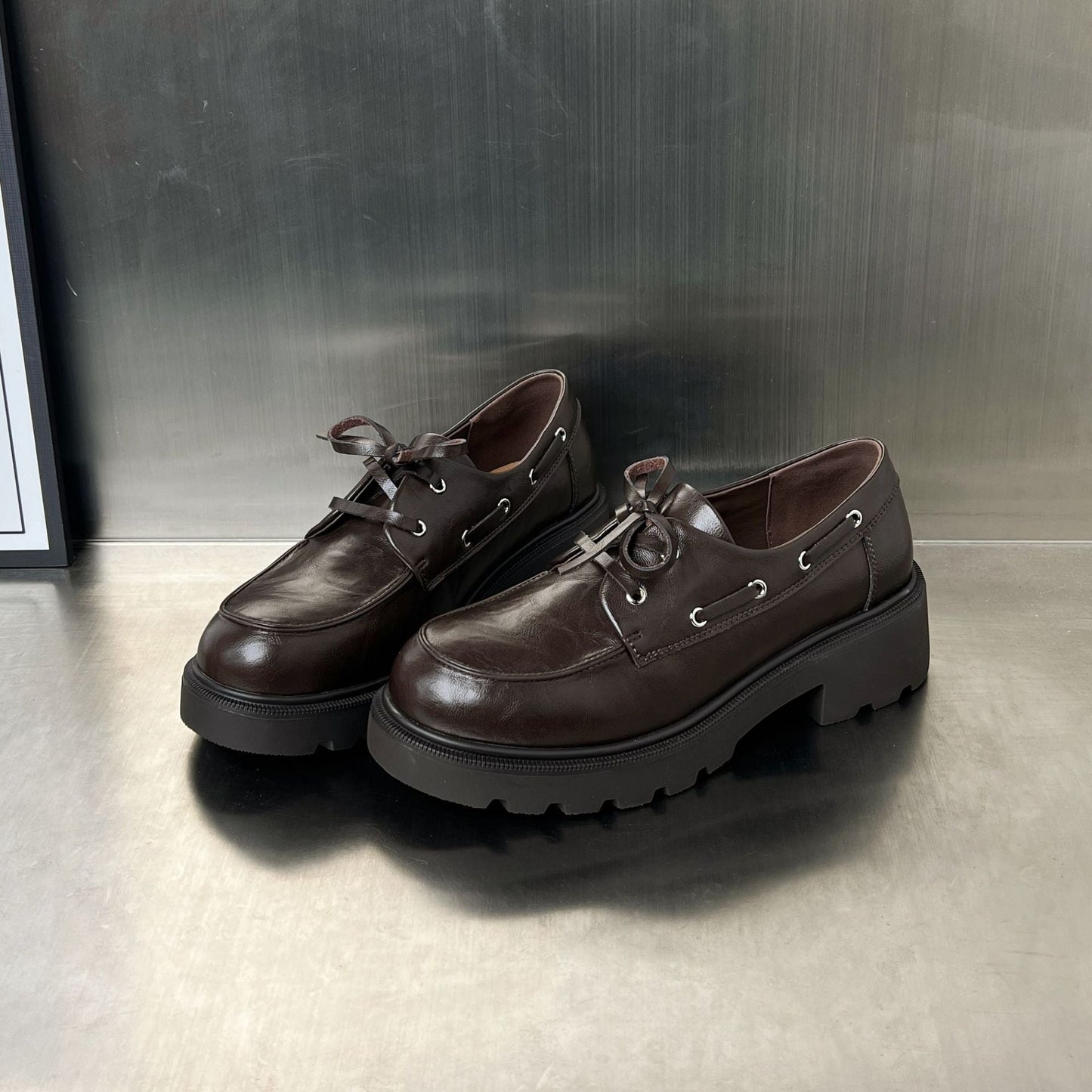 Damen Plateau Schuhe Hochzeitsschuhe Elegant Schnürbar