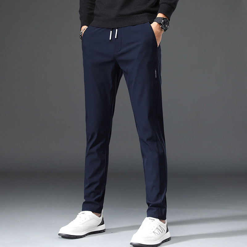 Herren Sporthose Slim Fit Elastisch mit Reißverschlusstaschen