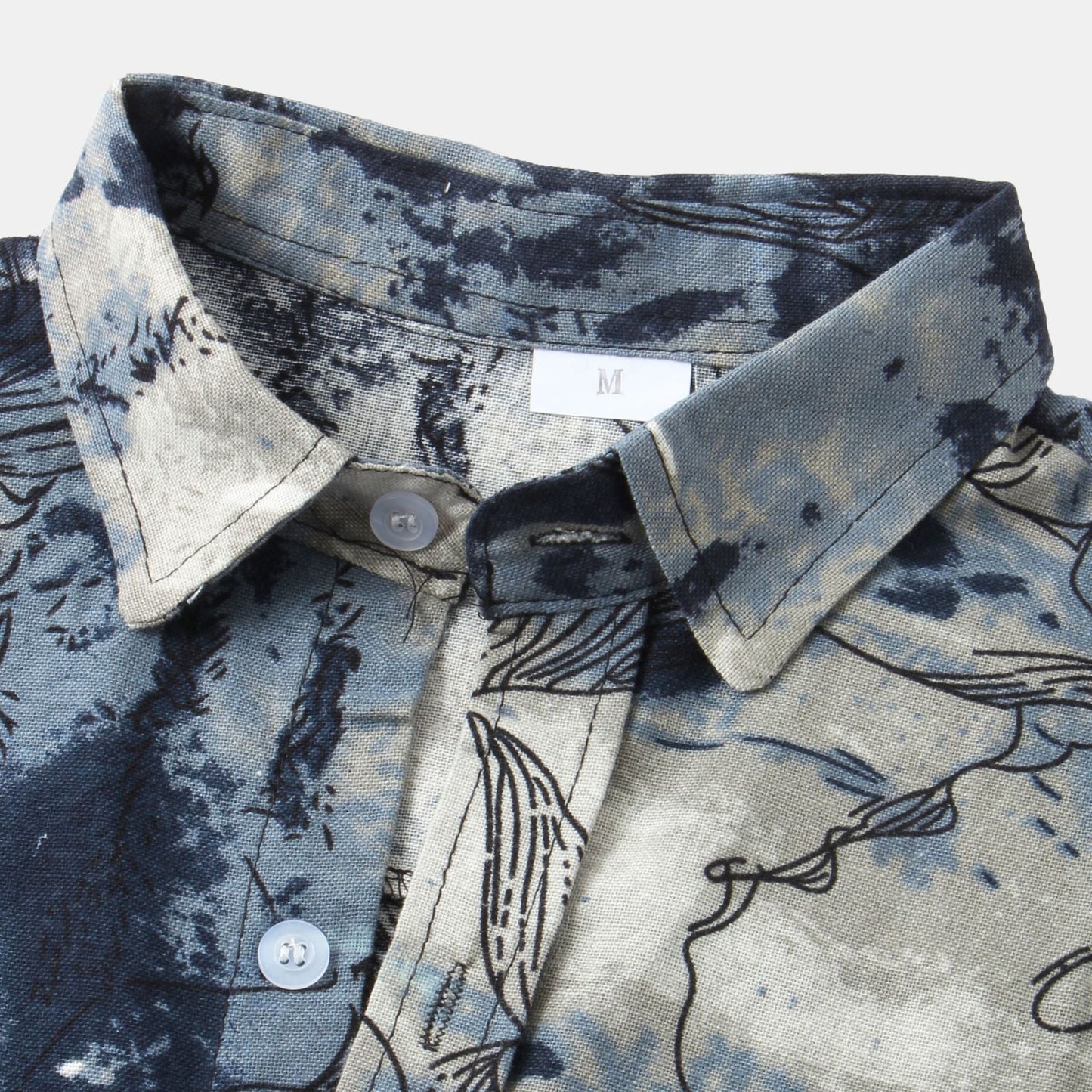 Herren Kurzarmhemd Aquarell Design Modern Berlin Style