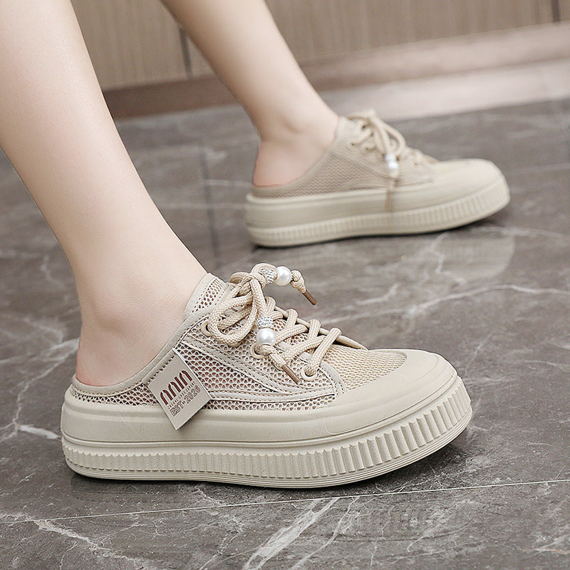Damen Sneaker Slip-On Atmungsaktiv Mesh Modern