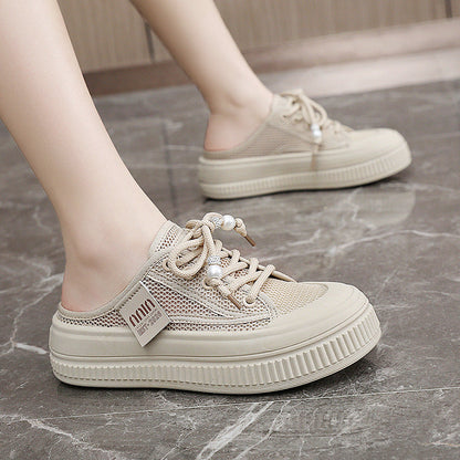 Damen Sneaker Slip-On Atmungsaktiv Mesh Modern