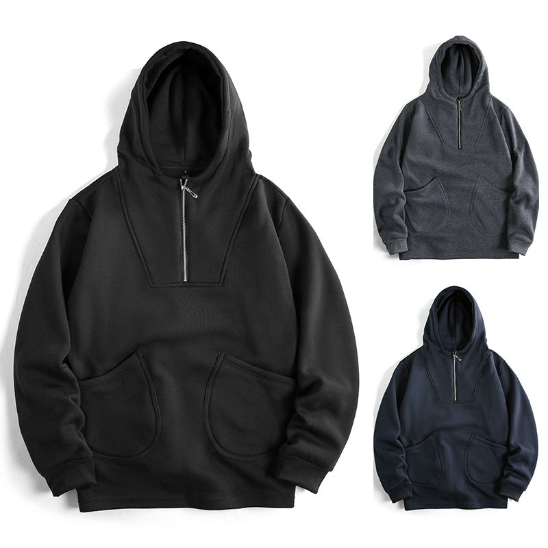 Herren Kapuzenpullover Modern Komfortabel Reißverschluss