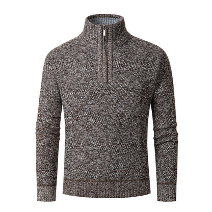 Herren Strickpullover Reißverschluss Kragen Warm - BerlinGlamour