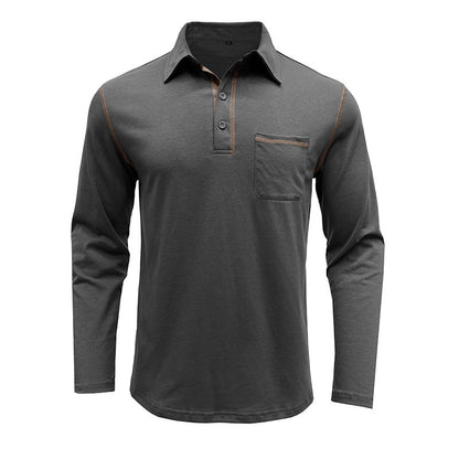 Herren Polohemd Sportlich mit Brusttasche Modern