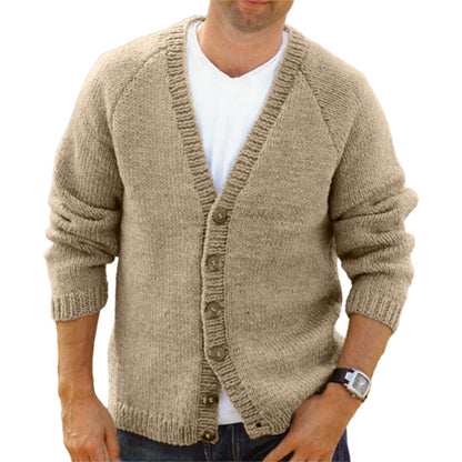 Herren Strickcardigan Gemütlich Modern mit V-Ausschnitt