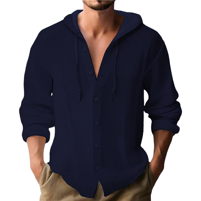 Herren Kapuzenpullover Strukturiertes Design Modern