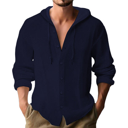Herren Kapuzenpullover Strukturiertes Design Modern