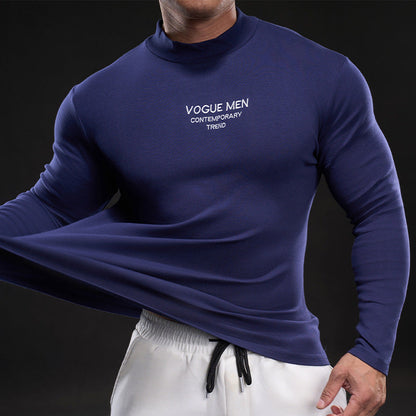 Herren Langarmshirt Elegantes Hochgeschlossenes Hemd