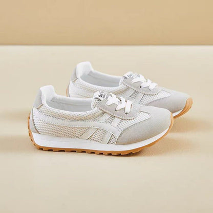 Damen Sneaker Retro Sportlich Atmungsaktiv Mesh