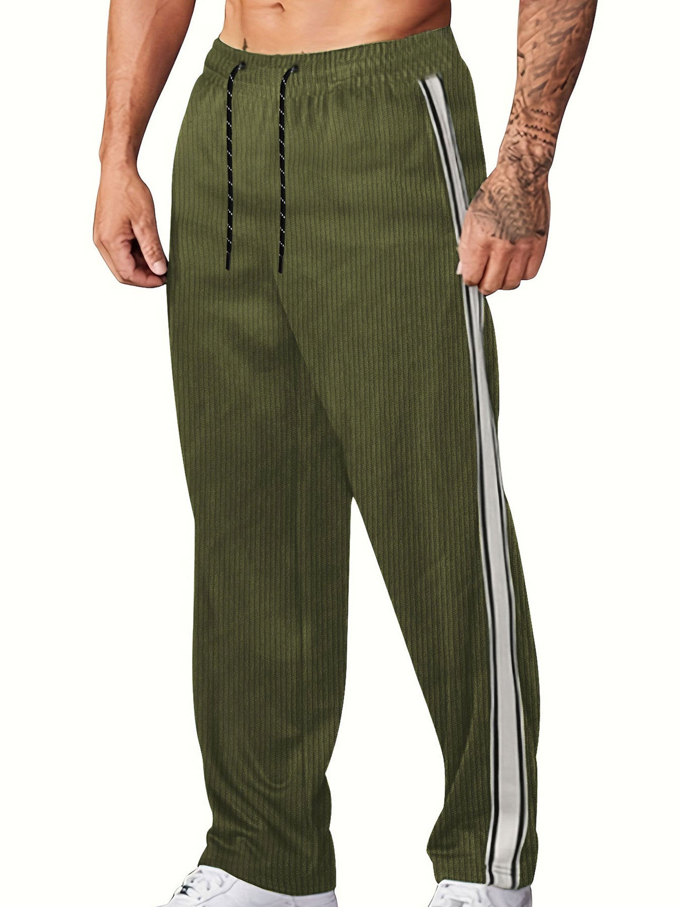 Herren Freizeithose Bequem mit Seitenstreifen Sportlich