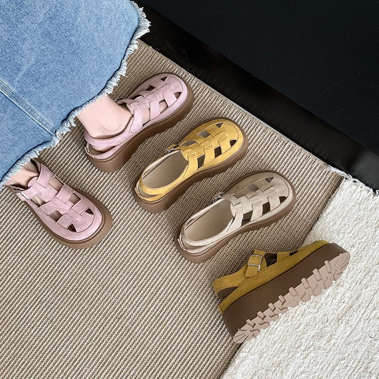 Damen Plateau-Sandalen Weich Bequem Mit Riemchen