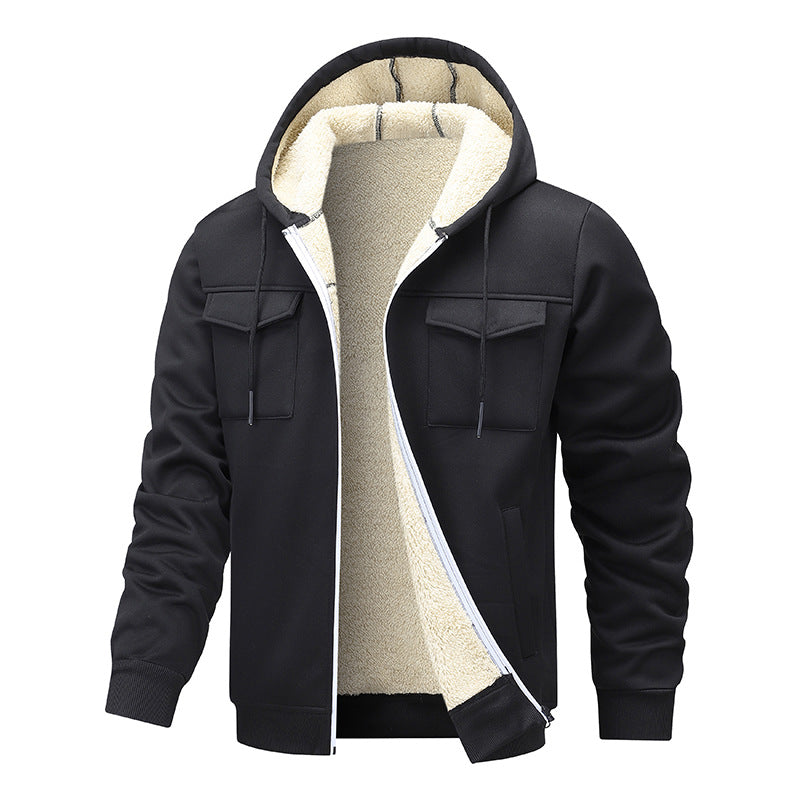 Herren Sweatjacke Weich Innenfutter Warm