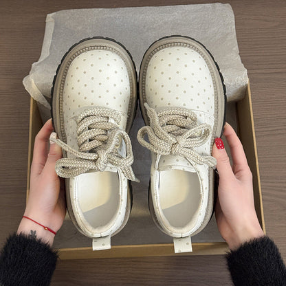 Damen Schnürschuhe Hochzeitsschuhe Blockabsatz Trendy