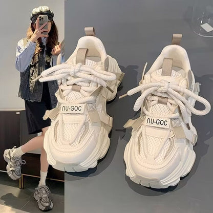 Damen Sneaker Chunky Atmungsaktiv Trendy Sport - BerlinGlamour