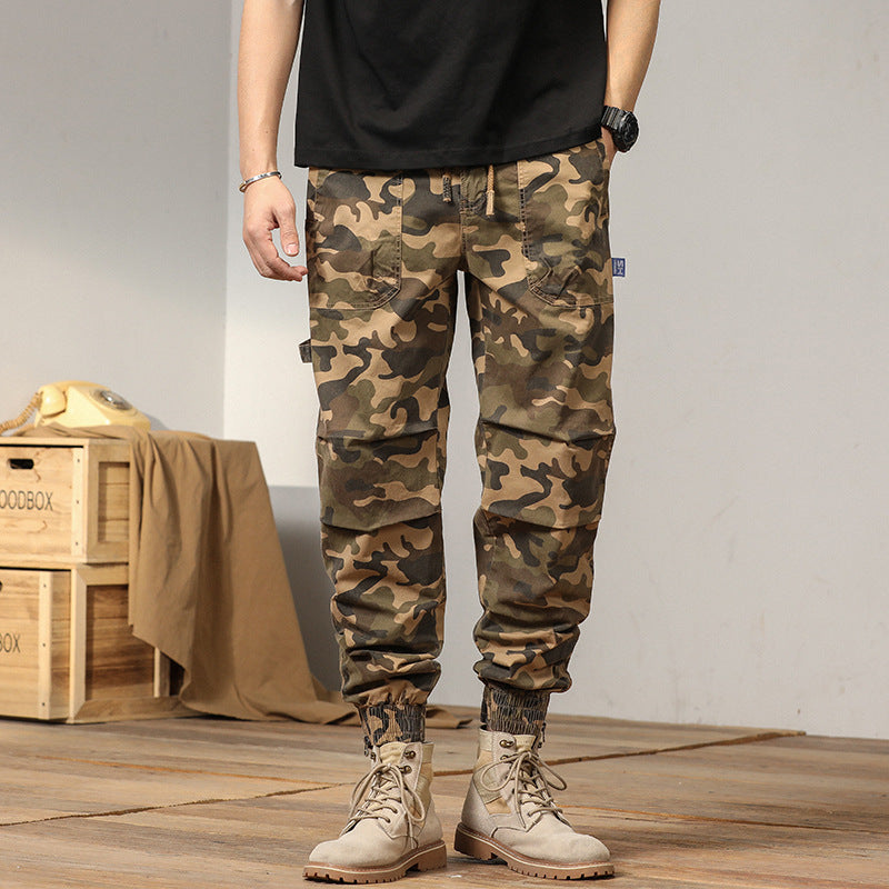 Herren Cargohose Camouflage Elastisch Mit Vielen Taschen