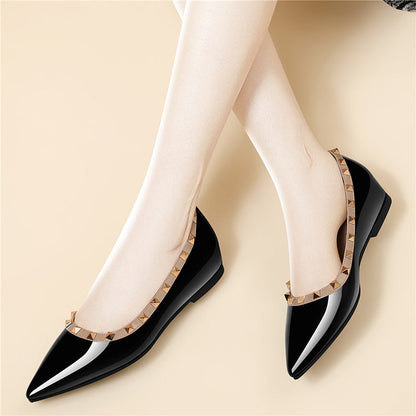 Damen Ballerinas Spitze Elegant Nieten Schuhe - BerlinGlamour