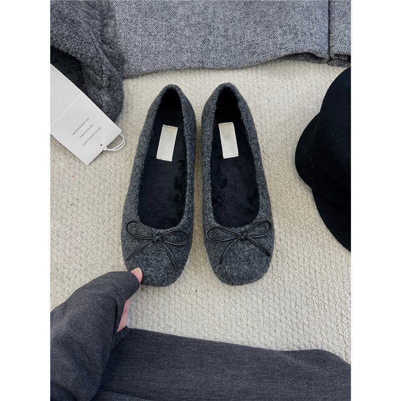 Damen Ballerinas Elegante Schleifendetail Komfort