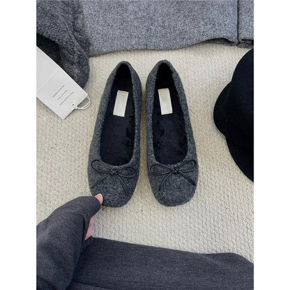Damen Ballerinas Elegante Schleifendetail Komfort