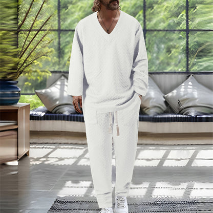 Herren Freizeitanzug V-Ausschnitt Modern Casual - BerlinGlamour