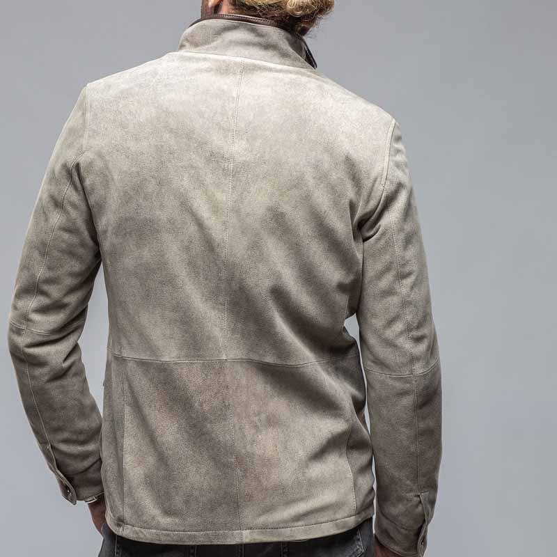 Herren Lederjacke Wildleder Robust mit Taschen